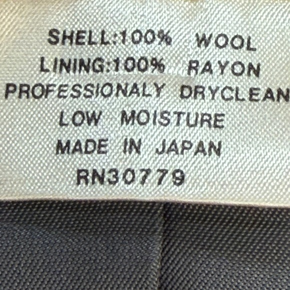 VTG Thalhimers Wool Herringbone Gray Blazer Made in Japan SIze 10 - Picture 11 of 14